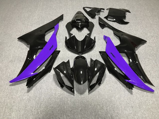 Gloss Black & Purple 2008-2016 Yamaha R6 Motorcycle Fairings Gloss Black & Purple 2008-2016 Yamaha R6 Motorcycle Fairings