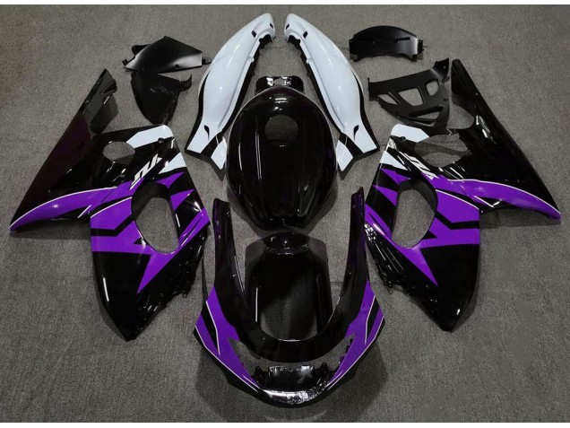 Gloss Black Purple and White 1998-2007 Yamaha YZF600 Motorcycle Fairings Gloss Black Purple and White 1998-2007 Yamaha YZF600 Motorcycle Fairings