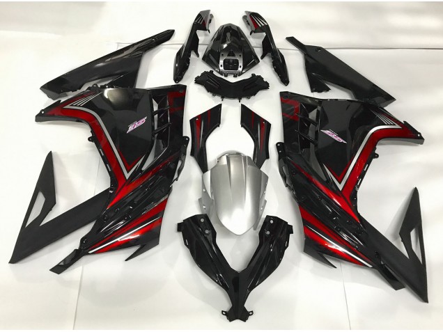 Gloss Black & Red 2013-2018 Kawasaki Ninja 300 Motorcycle Fairings Gloss Black & Red 2013-2018 Kawasaki Ninja 300 Motorcycle Fairings