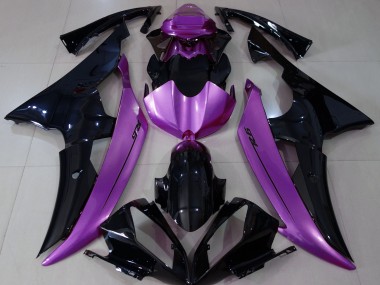 Gloss Black & Rose Purple 2008-2016 Yamaha R6 Motorcycle Fairings