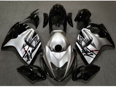 Gloss Black & Silver Design 2008-2019 Suzuki GSXR 1300 Motorcycle Fairings