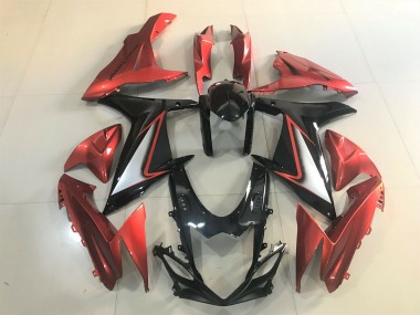 Gloss Black & Vibrant Orange 2011-2020 Suzuki GSXR 600-750 Motorcycle Fairings