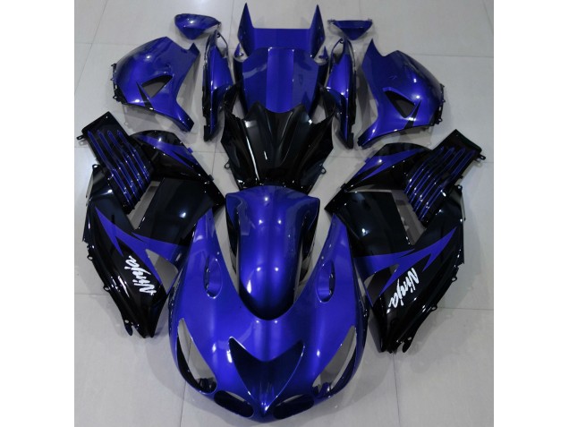 Gloss Blue and Black 2006-2011 Kawasaki ZX14R Motorcycle Fairings Gloss Blue and Black 2006-2011 Kawasaki ZX14R Motorcycle Fairings