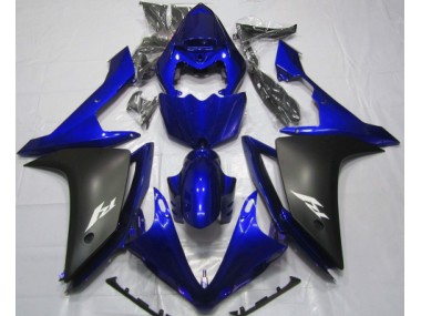 Gloss Blue and Black 2007-2008 Yamaha R1 Motorcycle Fairings