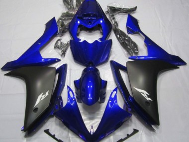 Gloss Blue and Black 2007-2008 Yamaha R1 Motorcycle Fairings