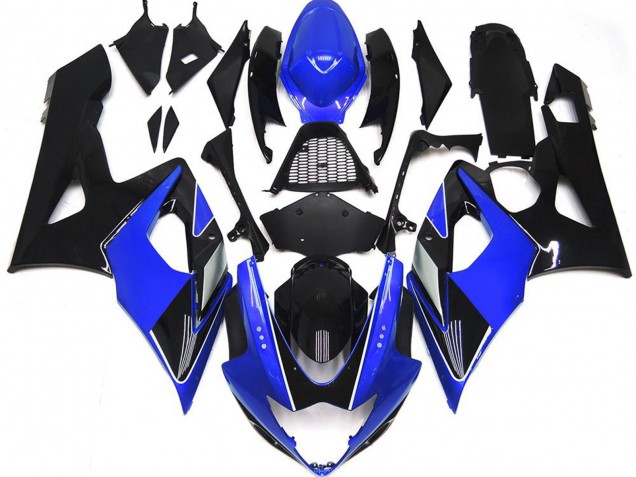 Gloss Blue and Black with red logo 2005-2006 Suzuki GSXR 1000 Motorcycle Fairings Gloss Blue and Black with red logo 2005-2006 Suzuki GSXR 1000 Motorcycle Fairings