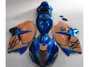 Gloss Blue and Desert Tan 1997-2007 Suzuki GSXR 1300 Motorcycle Fairings