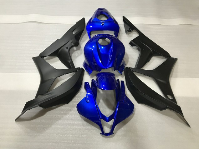 Gloss Blue and Matte Black 2007-2008 Honda CBR600RR Motorcycle Fairings Gloss Blue and Matte Black 2007-2008 Honda CBR600RR Motorcycle Fairings