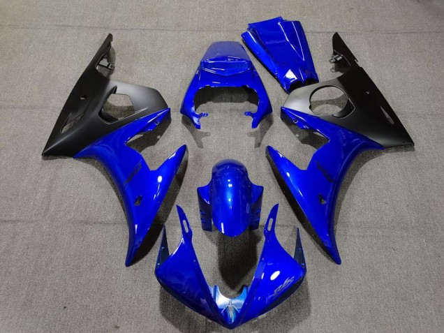 Gloss Blue & Black 2003-2005 Yamaha R6 Motorcycle Fairings Gloss Blue & Black 2003-2005 Yamaha R6 Motorcycle Fairings