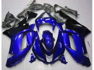 Gloss Blue & Black 2007-2008 Kawasaki ZX6R Motorcycle Fairings