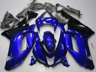 Gloss Blue & Black 2007-2008 Kawasaki ZX6R Motorcycle Fairings