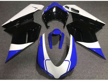 Gloss Blue White and Black 2007-2012 Ducati 848 1098 1198 Motorcycle Fairings