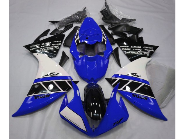 Gloss Blue White and Black 2013-2014 Yamaha R1 Motorcycle Fairings Gloss Blue White and Black 2013-2014 Yamaha R1 Motorcycle Fairings
