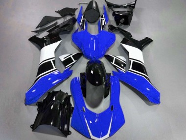 Gloss Blue White and Black 2015-2019 Yamaha R1 Motorcycle Fairings