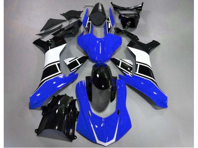 Gloss Blue White and Black 2015-2019 Yamaha R1 Motorcycle Fairings Gloss Blue White and Black 2015-2019 Yamaha R1 Motorcycle Fairings