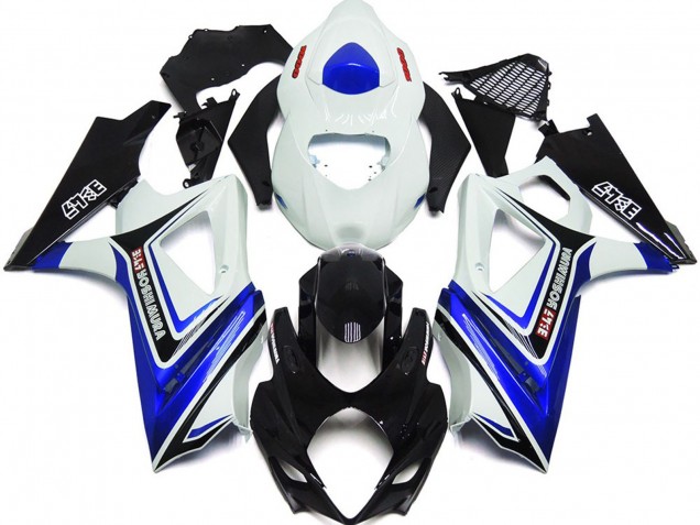 Gloss Blue with White and black OEM Style 2007-2008 Suzuki GSXR 1000 Motorcycle Fairings Gloss Blue with White and black OEM Style 2007-2008 Suzuki GSXR 1000 Motorcycle Fairings