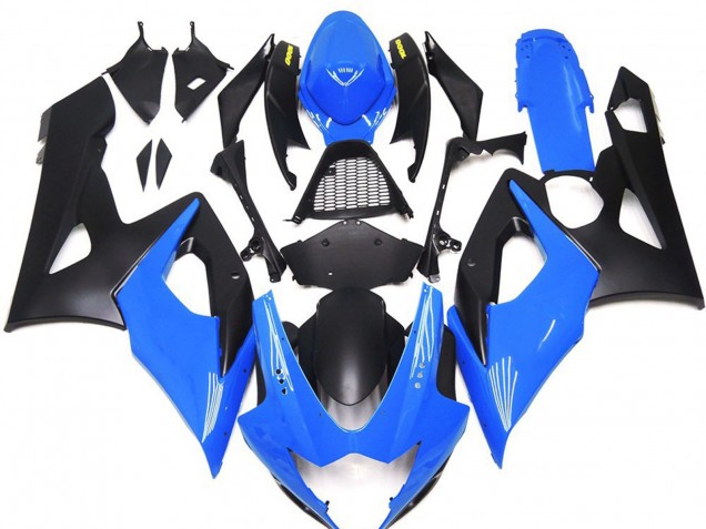 Gloss Blue with Yellow Logos 2005-2006 Suzuki GSXR 1000 Motorcycle Fairings
