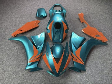 Gloss Cyan and Orange 2012-2016 Honda CBR1000RR Motorcycle Fairings