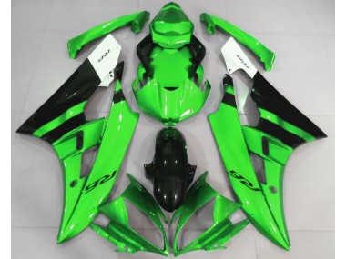Gloss Green and Black 2006-2007 Yamaha R6 Motorcycle Fairings