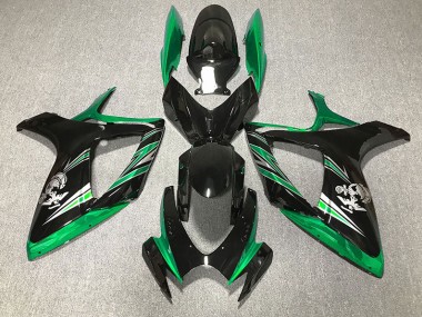 Gloss Green and Black Design 2006-2007 Suzuki GSXR 600-750 Motorcycle Fairings