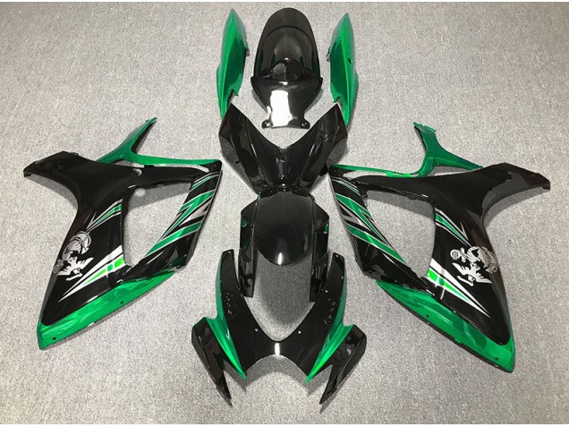 Gloss Green and Black Design 2006-2007 Suzuki GSXR 600-750 Motorcycle Fairings Gloss Green and Black Design 2006-2007 Suzuki GSXR 600-750 Motorcycle Fairings