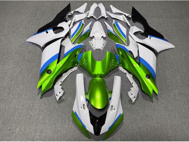 Gloss Green and Light Blue 2017-2019 Yamaha R6 Motorcycle Fairings Gloss Green and Light Blue 2017-2019 Yamaha R6 Motorcycle Fairings