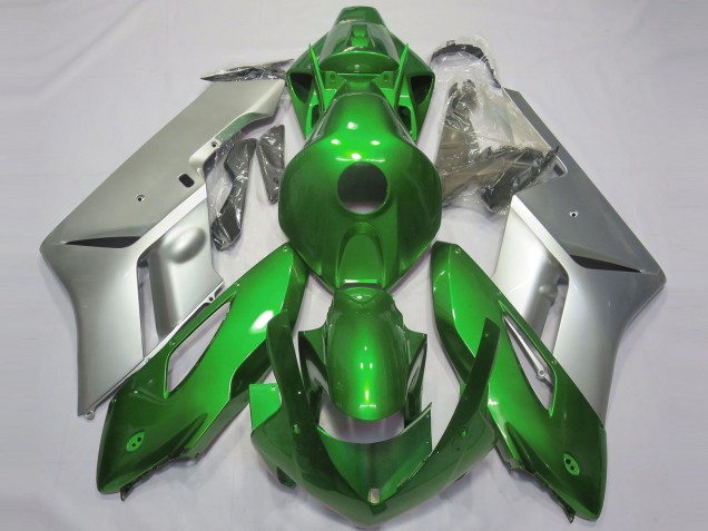 Gloss Green and Silver 2004-2005 Honda CBR1000RR Motorcycle Fairings Gloss Green and Silver 2004-2005 Honda CBR1000RR Motorcycle Fairings