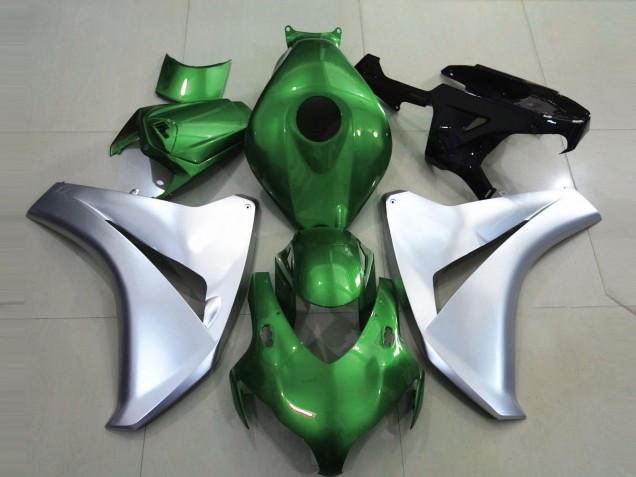 Gloss Green and Silver 2008-2011 Honda CBR1000RR Motorcycle Fairings Gloss Green and Silver 2008-2011 Honda CBR1000RR Motorcycle Fairings