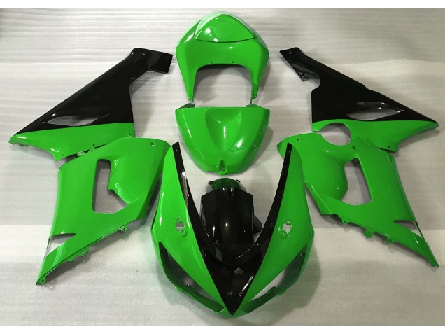 Gloss Green & Black 2005-2006 Kawasaki ZX6R Motorcycle Fairings Gloss Green & Black 2005-2006 Kawasaki ZX6R Motorcycle Fairings