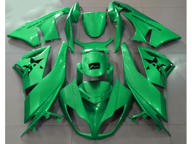 Gloss Green & Custom Logos 2009-2012 Kawasaki ZX6R Motorcycle Fairings Gloss Green & Custom Logos 2009-2012 Kawasaki ZX6R Motorcycle Fairings