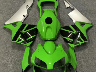 Gloss Green & Matte Silver 2003-2004 Honda CBR600RR Motorcycle Fairings