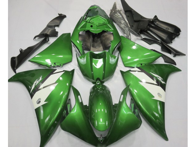 Gloss Green & White 2013-2014 Yamaha R1 Motorcycle Fairings Gloss Green & White 2013-2014 Yamaha R1 Motorcycle Fairings