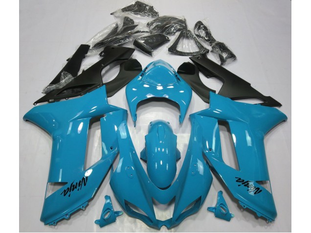 Gloss Light Blue 2007-2008 Kawasaki ZX6R Motorcycle Fairings Gloss Light Blue 2007-2008 Kawasaki ZX6R Motorcycle Fairings