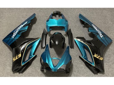 Gloss Light Blue and Black 2009-2012 Triumph Daytona 675 Motorcycle Fairings
