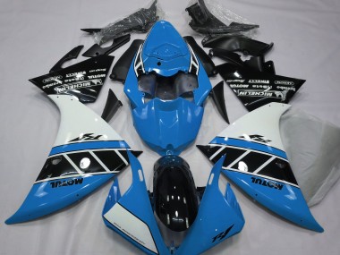 Gloss Light Blue White and Black 2013-2014 Yamaha R1 Motorcycle Fairings