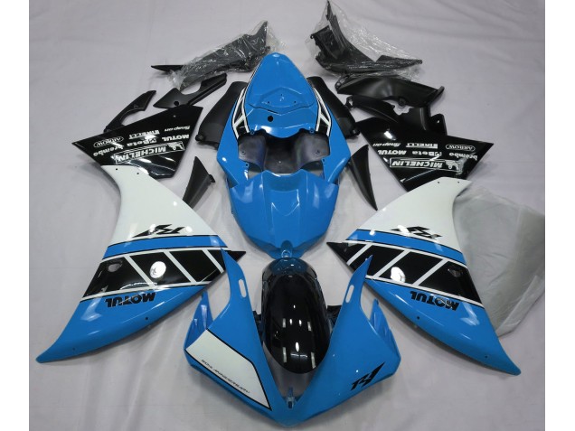 Gloss Light Blue White and Black 2013-2014 Yamaha R1 Motorcycle Fairings Gloss Light Blue White and Black 2013-2014 Yamaha R1 Motorcycle Fairings
