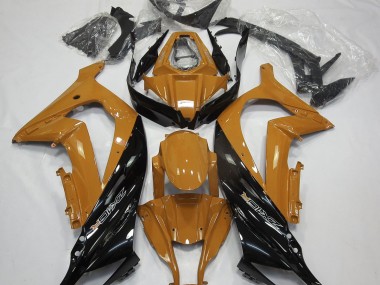 Gloss Orange and Black 2011-2015 Kawasaki ZX10R Motorcycle Fairings