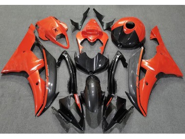Gloss Orange and Carbon 2008-2016 Yamaha R6 Motorcycle Fairings