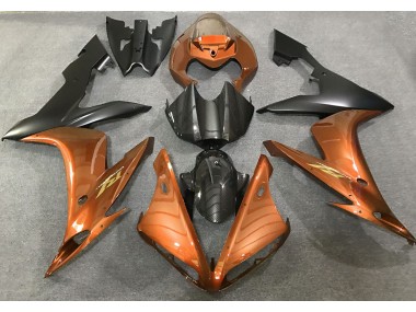 Gloss Orange and Carbon Style 2004-2006 Yamaha R1 Motorcycle Fairings