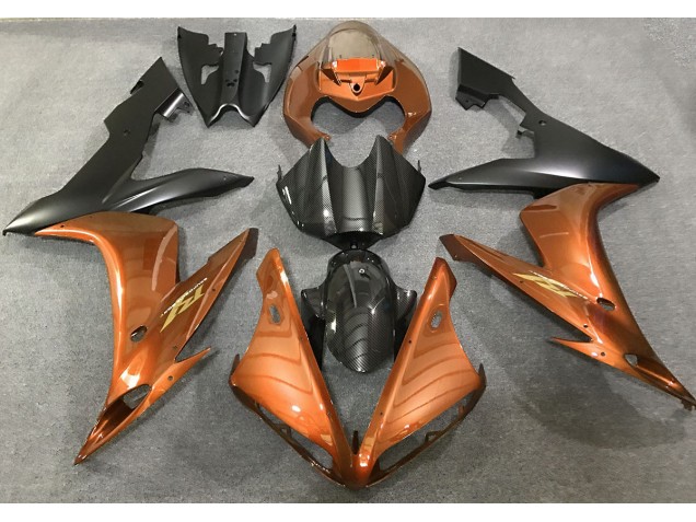 Gloss Orange and Carbon Style 2004-2006 Yamaha R1 Motorcycle Fairings Gloss Orange and Carbon Style 2004-2006 Yamaha R1 Motorcycle Fairings