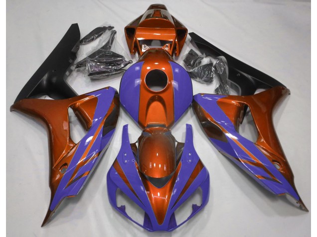 Gloss Orange and Dark Blue 2006-2007 Honda CBR1000RR Motorcycle Fairings Gloss Orange and Dark Blue 2006-2007 Honda CBR1000RR Motorcycle Fairings
