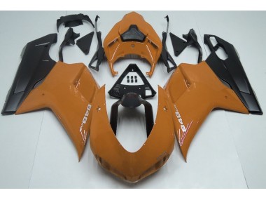 Gloss Orange & Black 2007-2012 Ducati 848 1098 1198 Motorcycle Fairings