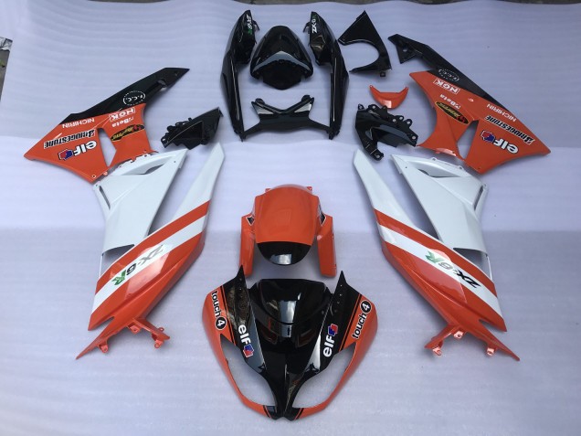 Gloss Orange & Logos 2009-2012 Kawasaki ZX6R Motorcycle Fairings Gloss Orange & Logos 2009-2012 Kawasaki ZX6R Motorcycle Fairings