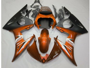 Gloss Orange & White 2003-2005 Yamaha R6 Motorcycle Fairings