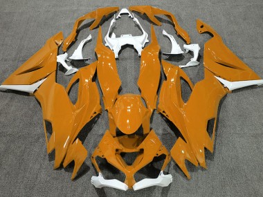 Gloss Orange & White 2019-2020 Kawasaki ZX6R Motorcycle Fairings