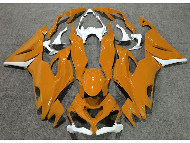 Gloss Orange & White 2019-2020 Kawasaki ZX6R Motorcycle Fairings Gloss Orange & White 2019-2020 Kawasaki ZX6R Motorcycle Fairings