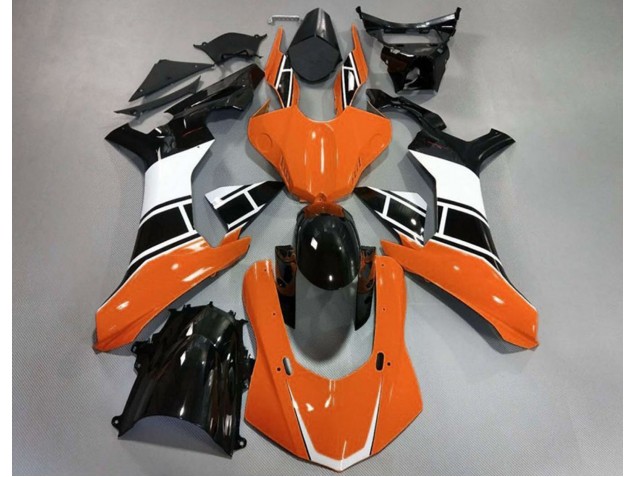Gloss Orange White and Black 2015-2019 Yamaha R1 Motorcycle Fairings Gloss Orange White and Black 2015-2019 Yamaha R1 Motorcycle Fairings