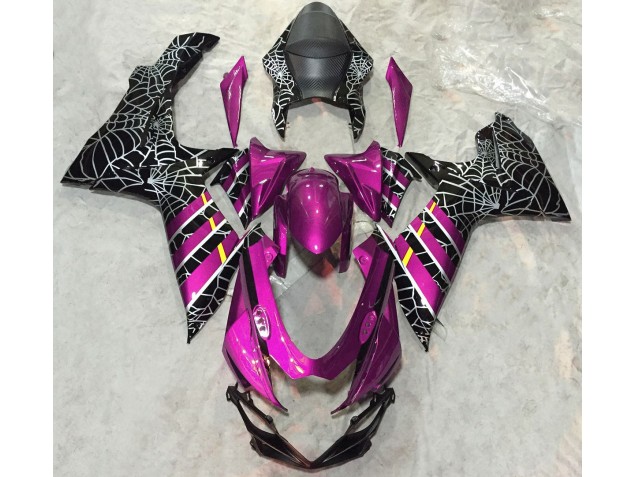 Gloss Pink Spider 2011-2020 Suzuki GSXR 600-750 Motorcycle Fairings Gloss Pink Spider 2011-2020 Suzuki GSXR 600-750 Motorcycle Fairings