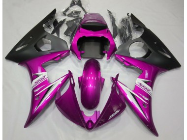 Gloss Pink & White 2003-2005 Yamaha R6 Motorcycle Fairings