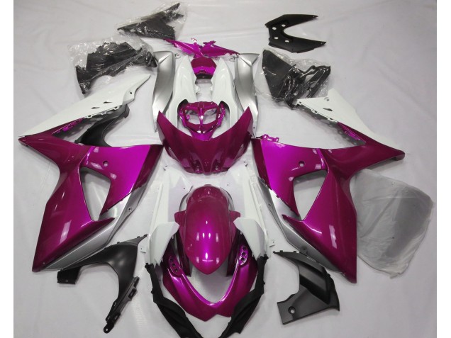 Gloss Pink & White 2009-2016 Suzuki GSXR 1000 Motorcycle Fairings Gloss Pink & White 2009-2016 Suzuki GSXR 1000 Motorcycle Fairings
